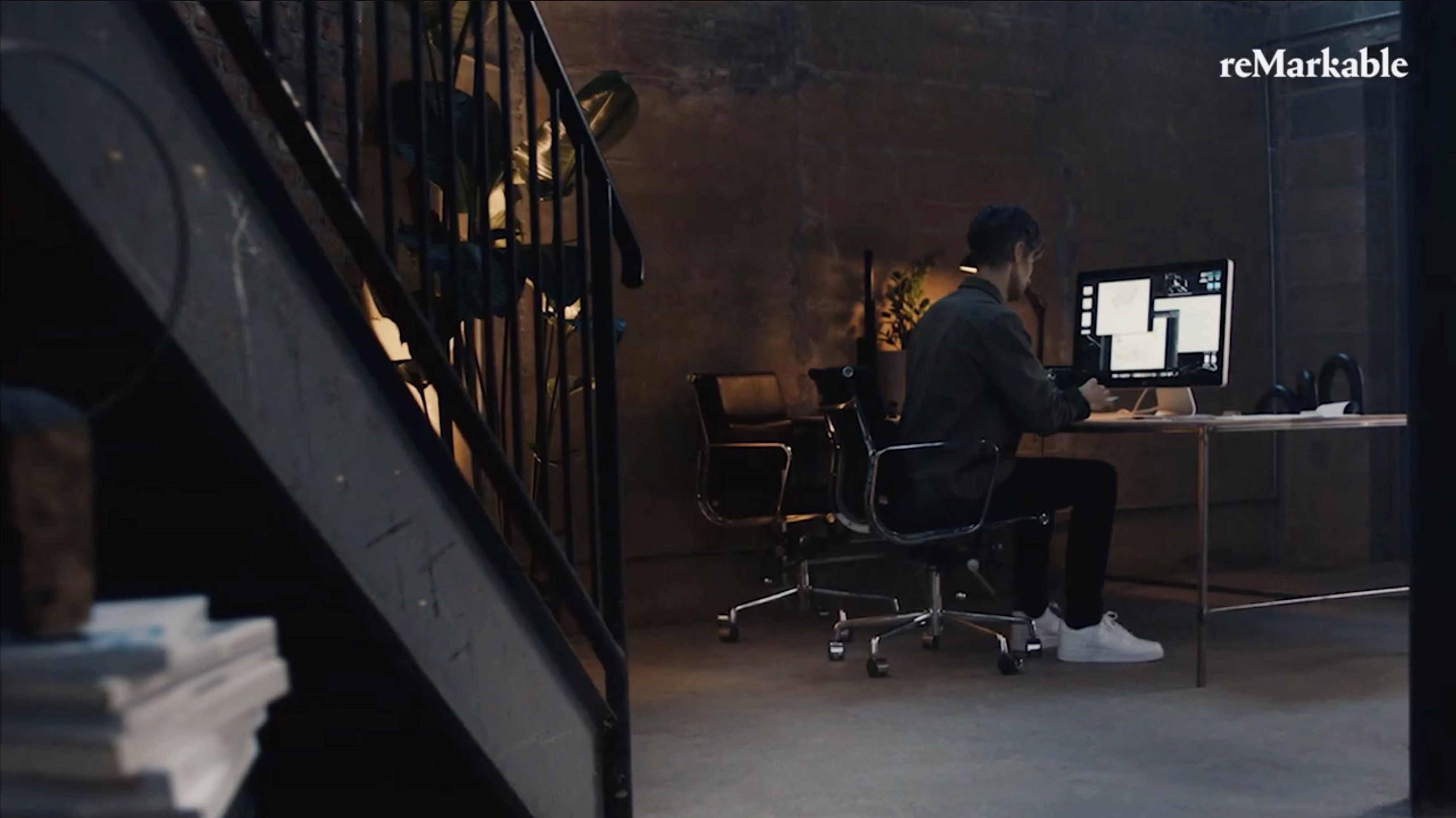 Matthew Grzywinski’s office interior with the staircase