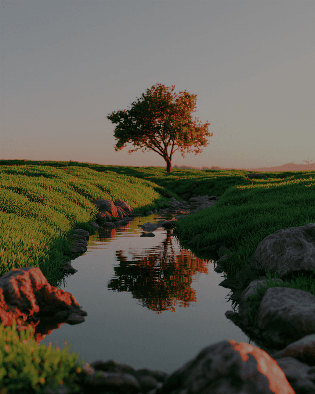 Golden hour landscape