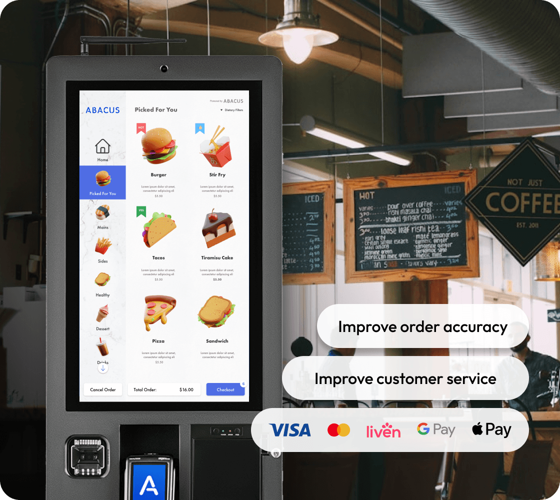 pos system integration with self ordering KIOSK system