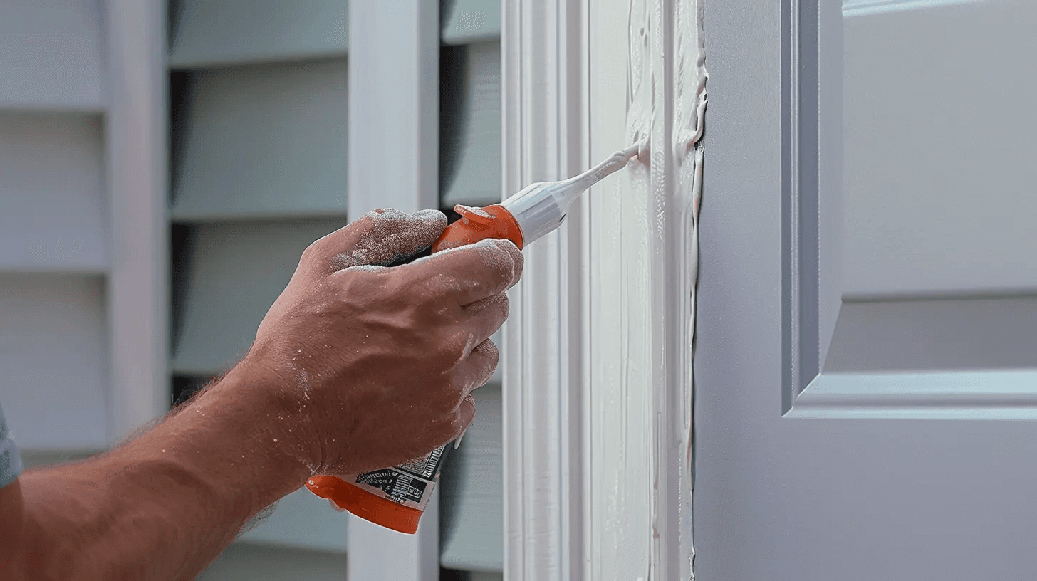 applying-caulk-exterior-door