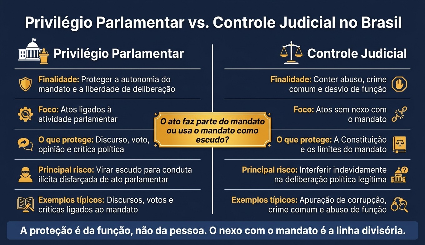 Privilégio Parlamentar vs. Controle Judicial no Brasil