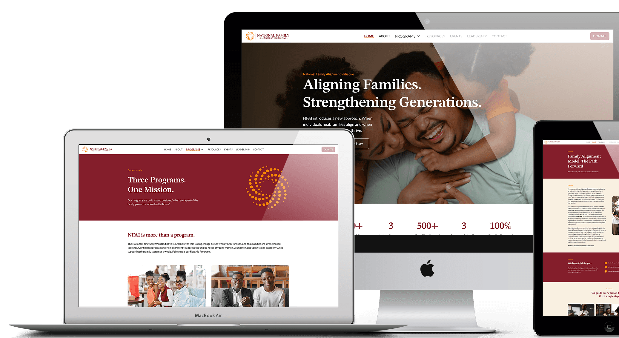 National Family Alignmet Initiative Website Mockup
