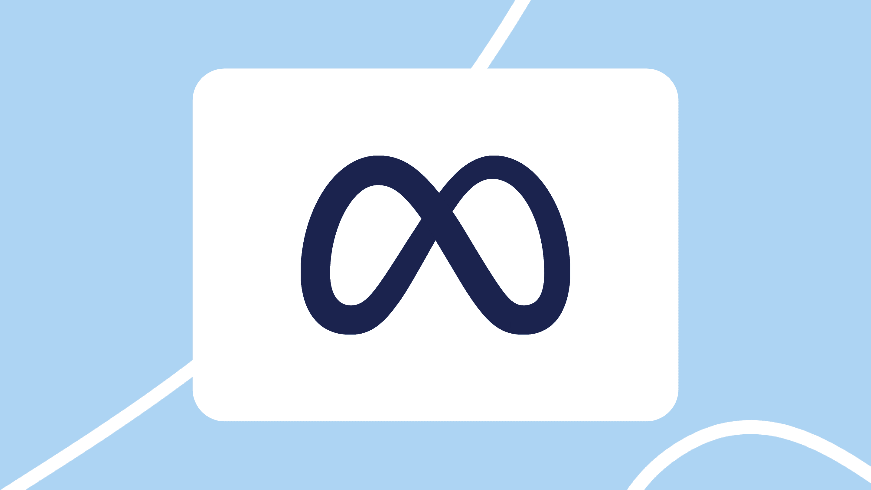 Logo de Meta (Facebook e Instagram) sobre fondo azul, representando campañas de anuncios para captar leads en concesionarios