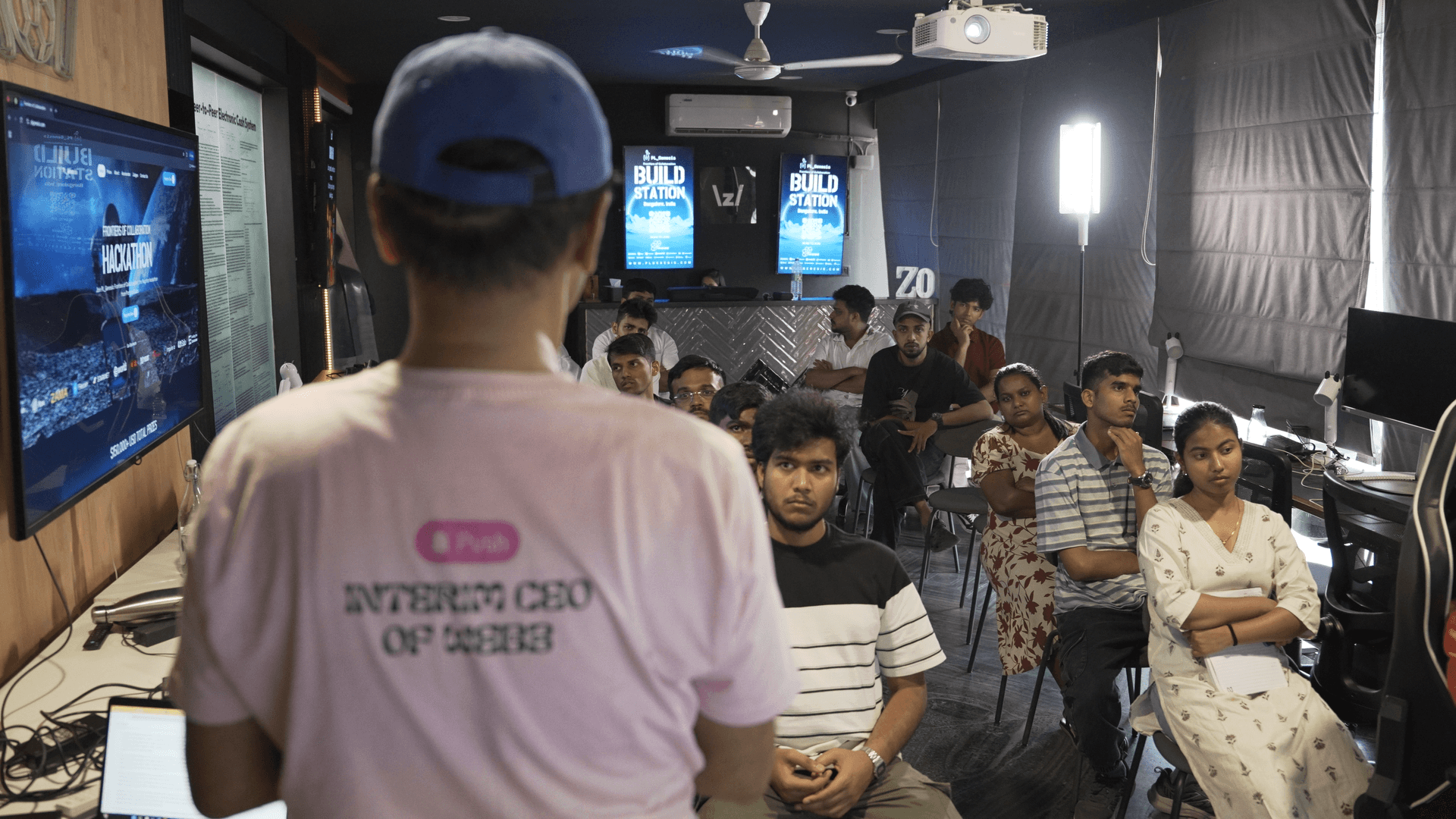 Developers attending workshop session at PL Genesis Build Station Bengaluru