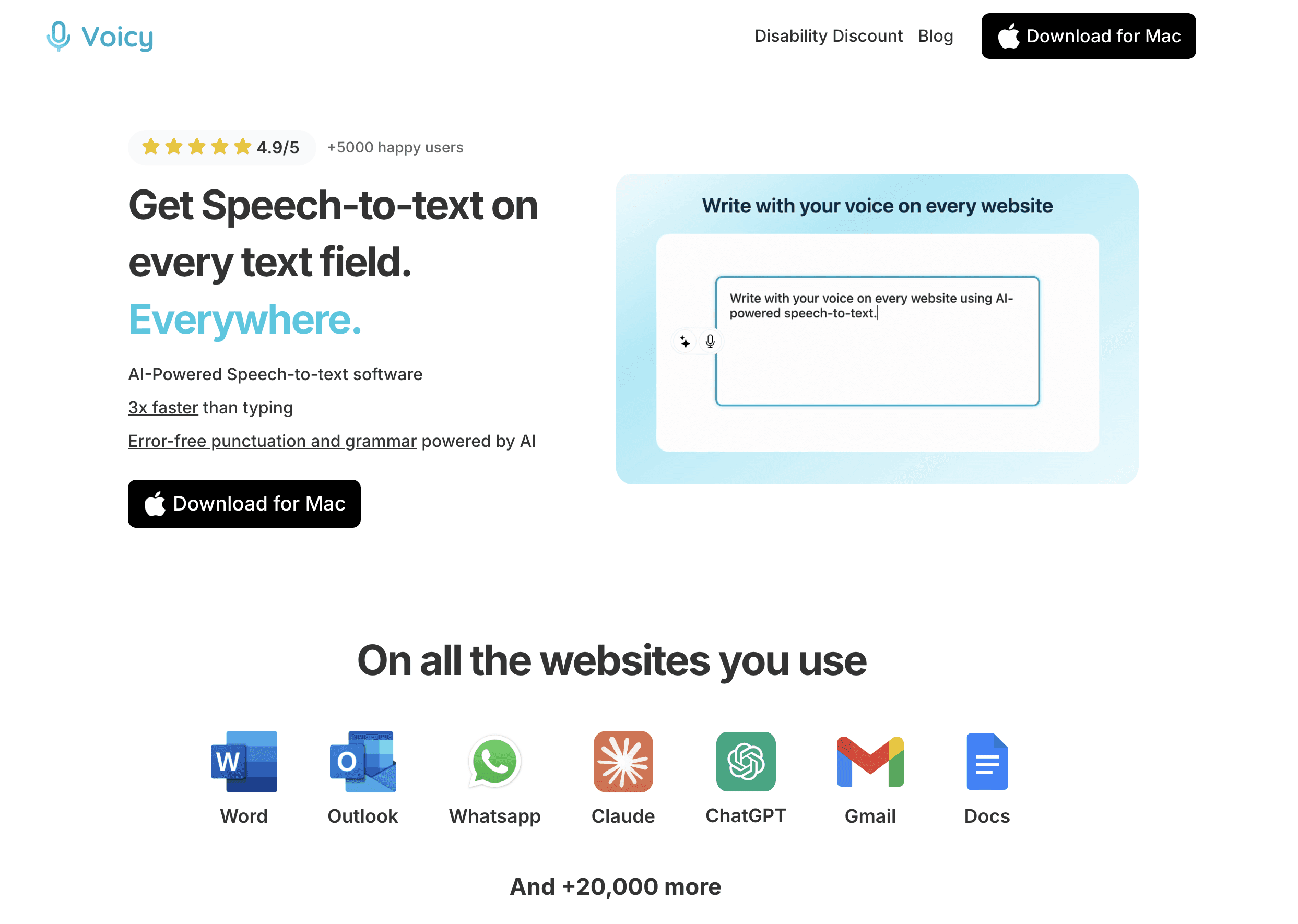 Voicy homepage screenshot