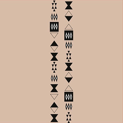 A picture showing different triangular and rhombical shapes and motifs.