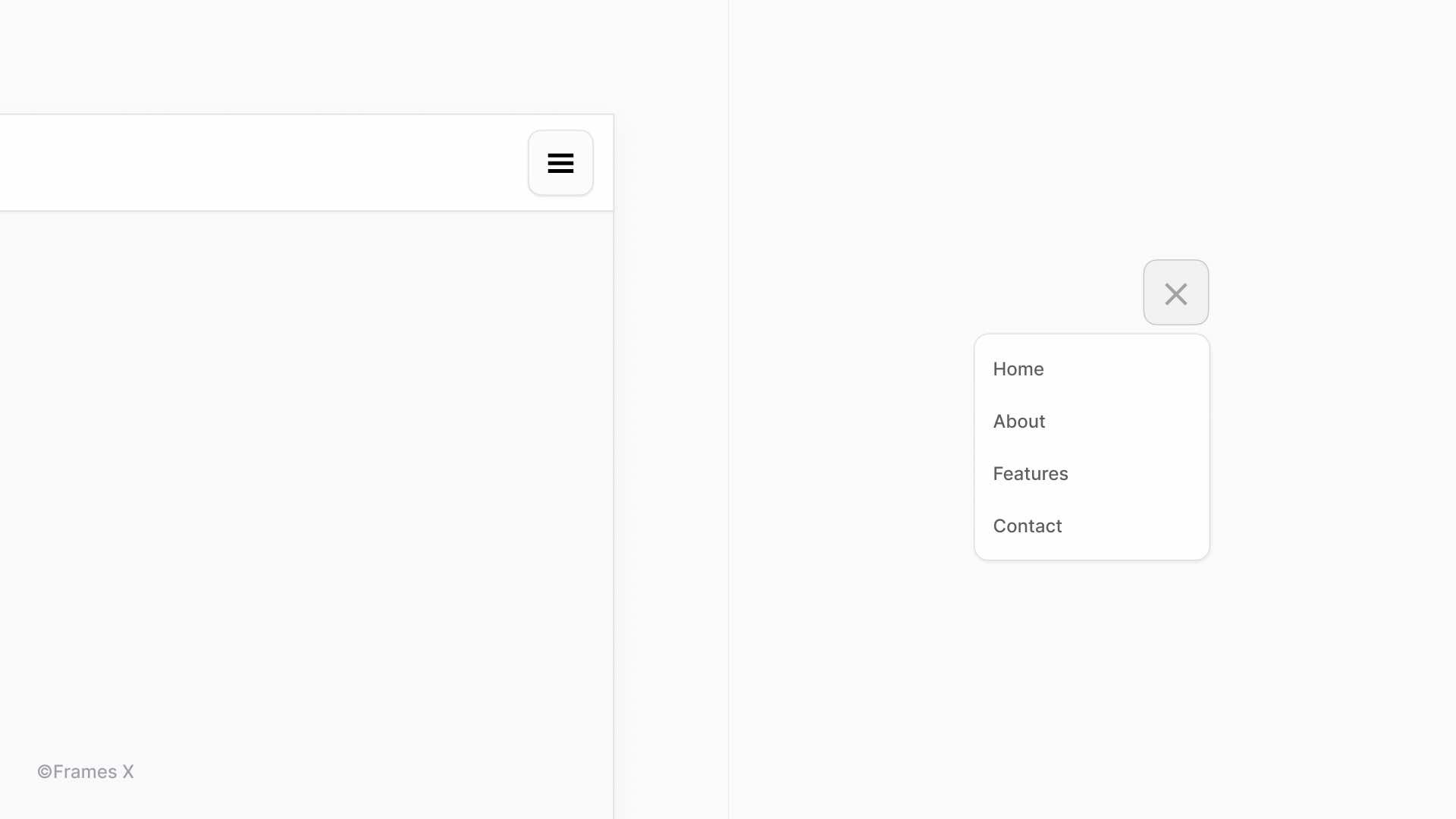 Navigation Menu UI with Unicode Symbols