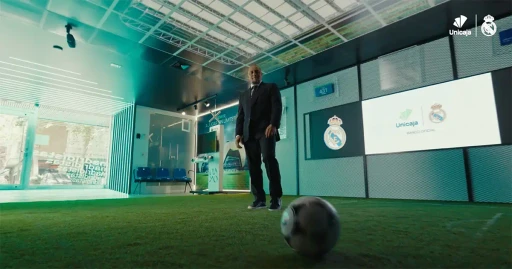 Interior del espacio unicaja decoración santiago bernabeu