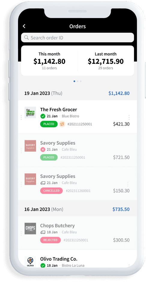zeemart restaurant procurement system from buyer side