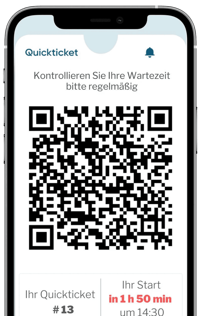 Quickticket - das digitale Ticket für die Warteliste