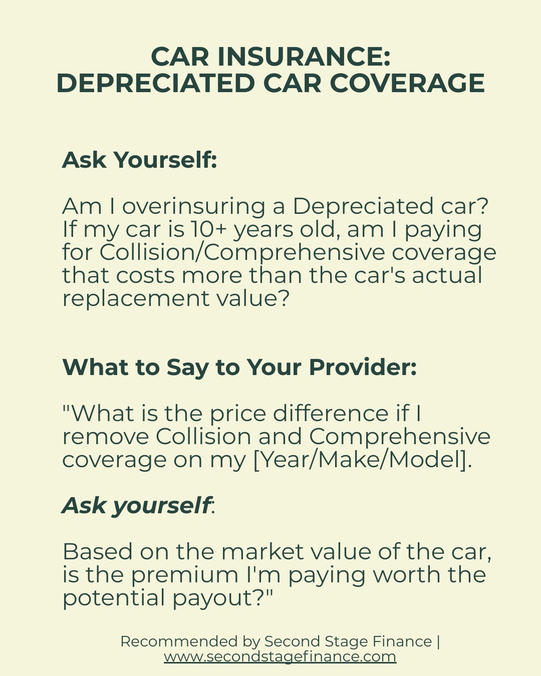 Car Insurance Depreciated Car Coverage