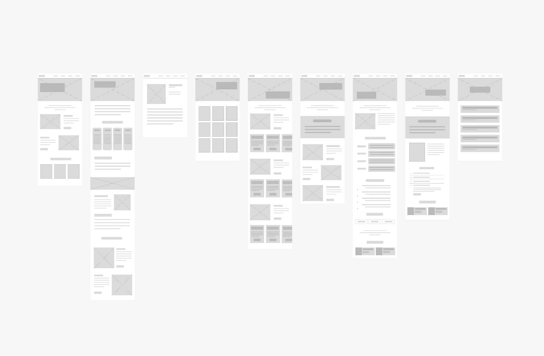 Low fidelity wireframes