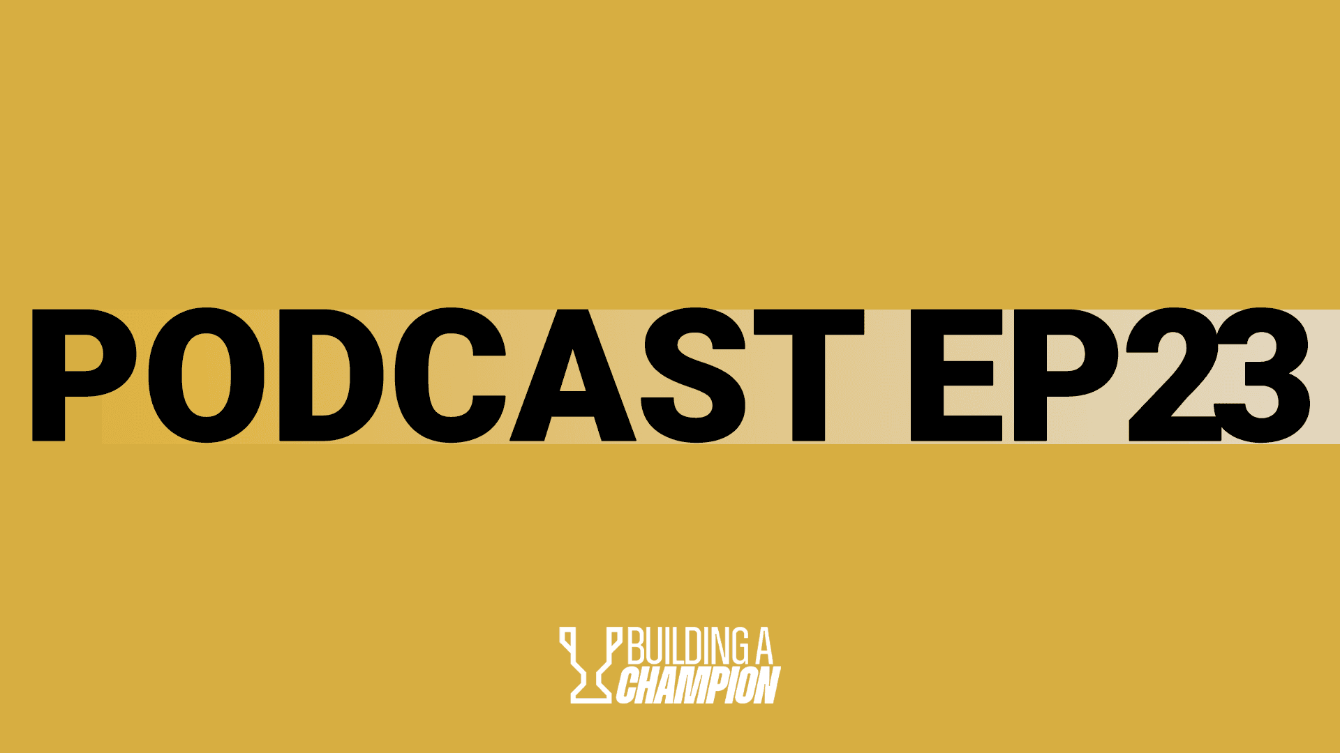 Building a Champion podcast, episode 23