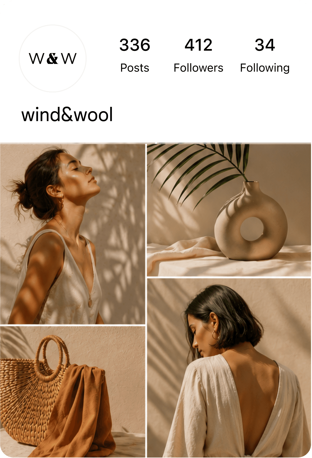 wind&wool profile feed