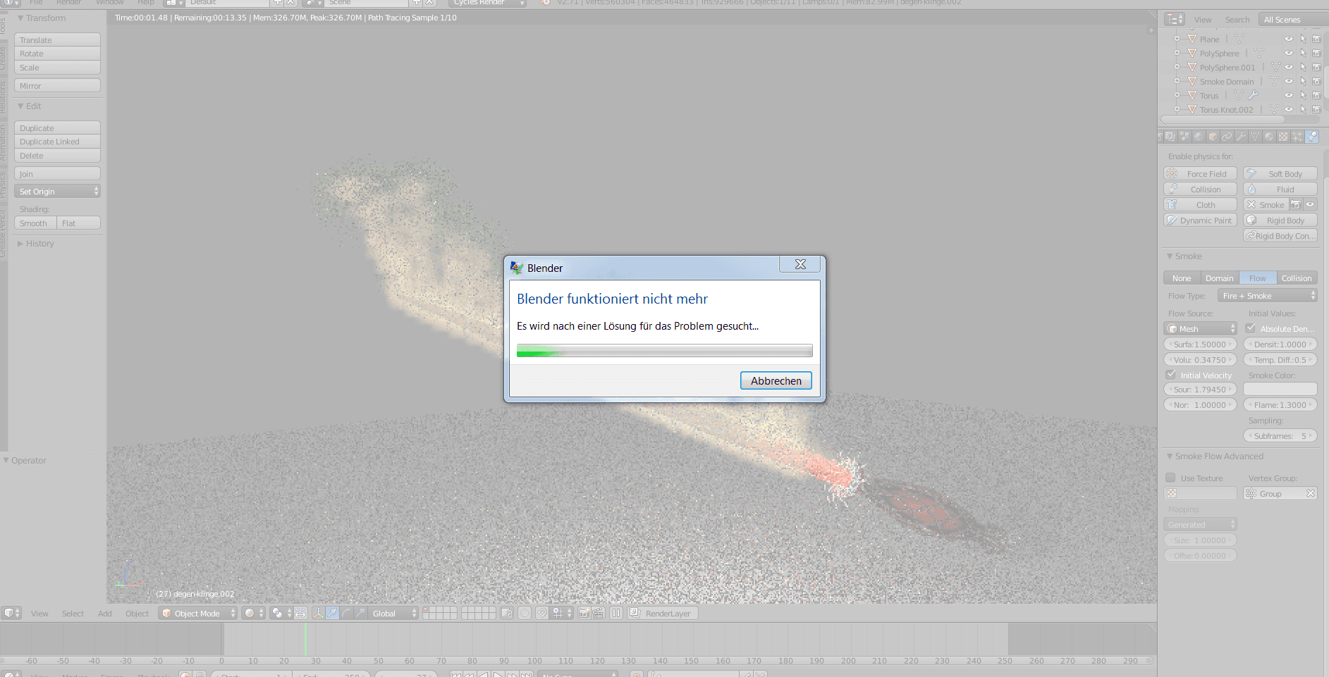 Blender Crashing or Freezing