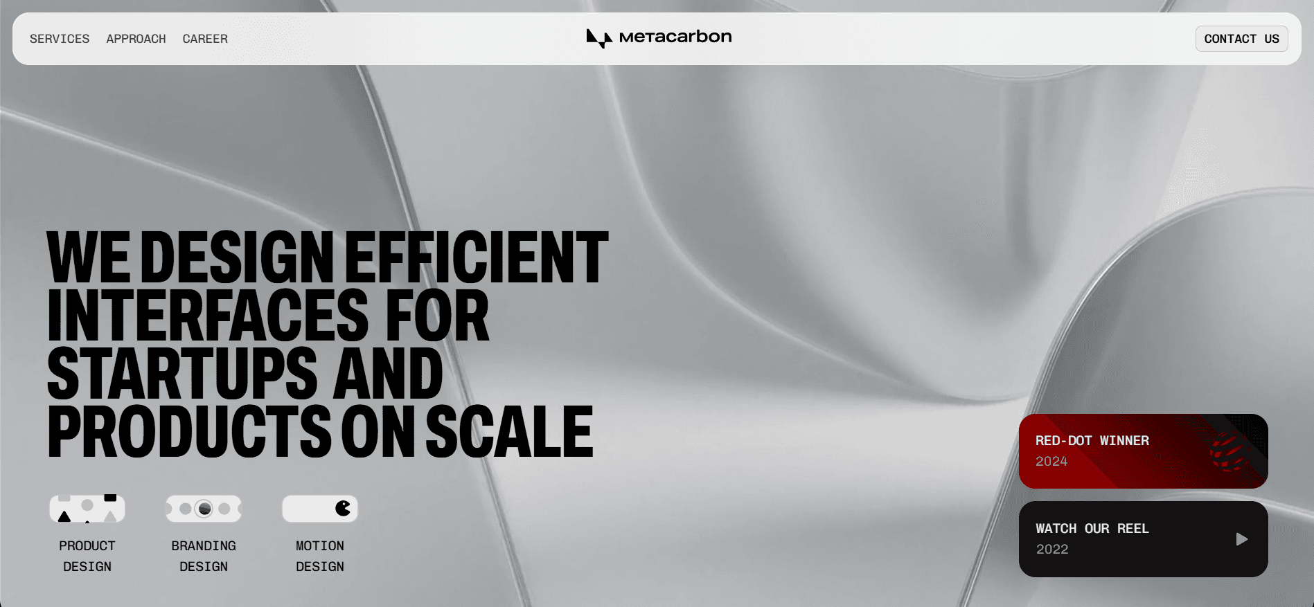 Metacarbon is a product design agency recognized for creating visually refined digital products with a strong emphasis on clarity, aesthetics, and interaction design. The agency focuses primarily on product UX/UI design, branding alignment, and digital experience refinement, helping companies translate complex product ideas into intuitive and visually cohesive interfaces.
