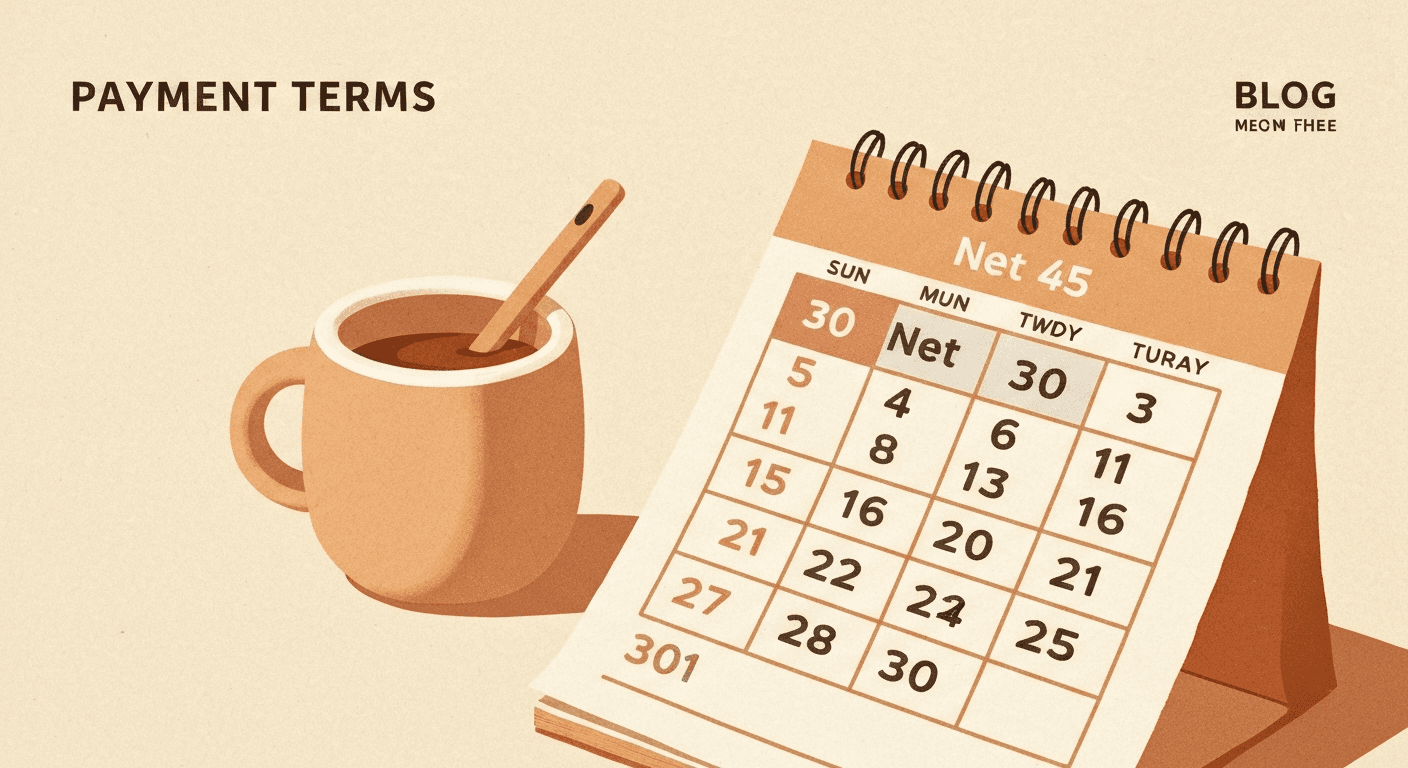 Calendar showing payment terms