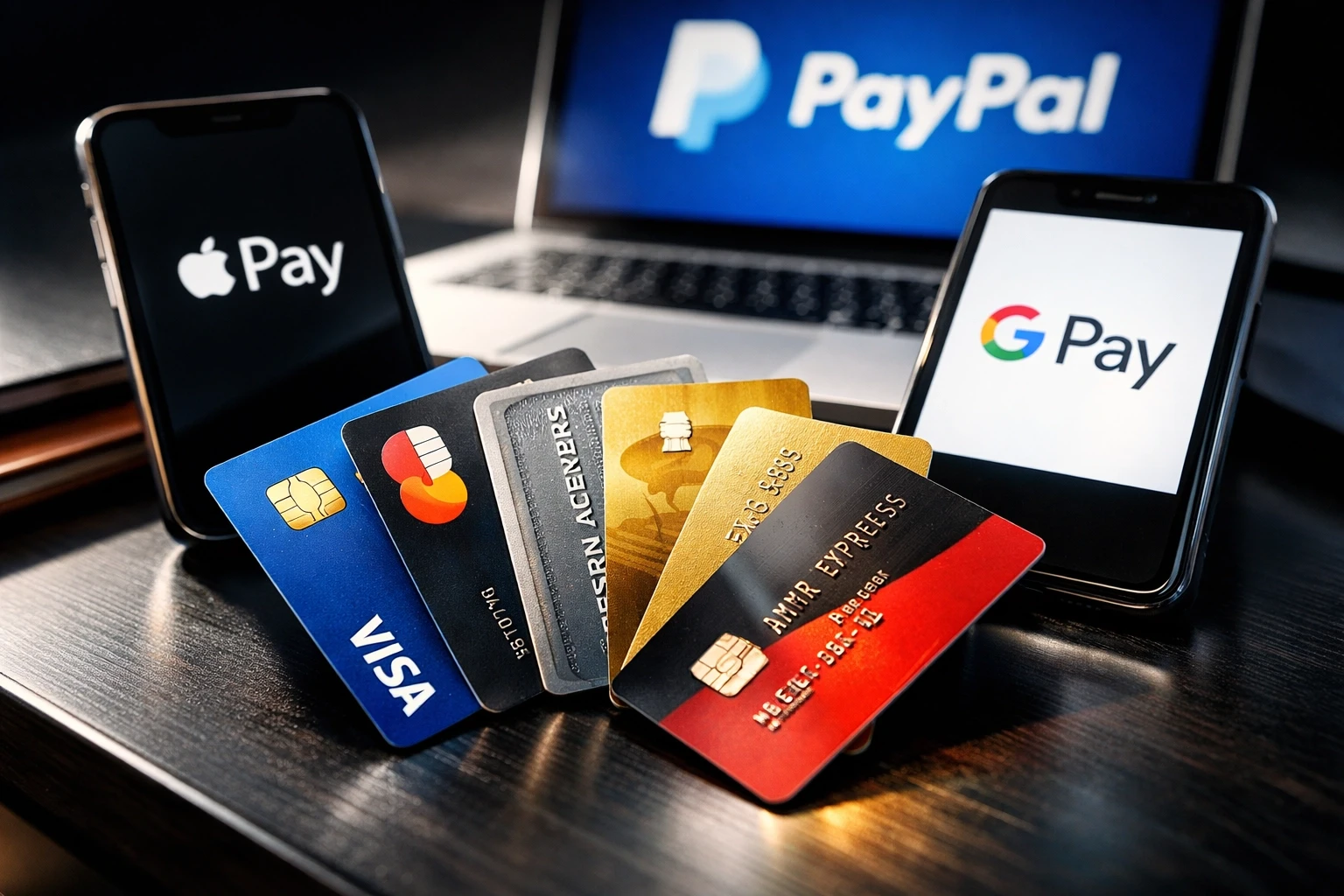 Multiple payment methods including credit cards and digital wallets for Shopify checkout