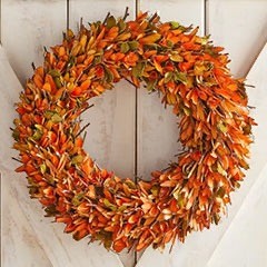 Wood Curl Fall Wreath