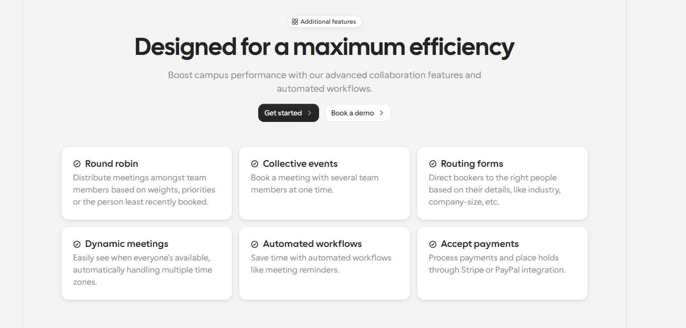 Cal.com designed for maximum efficiency