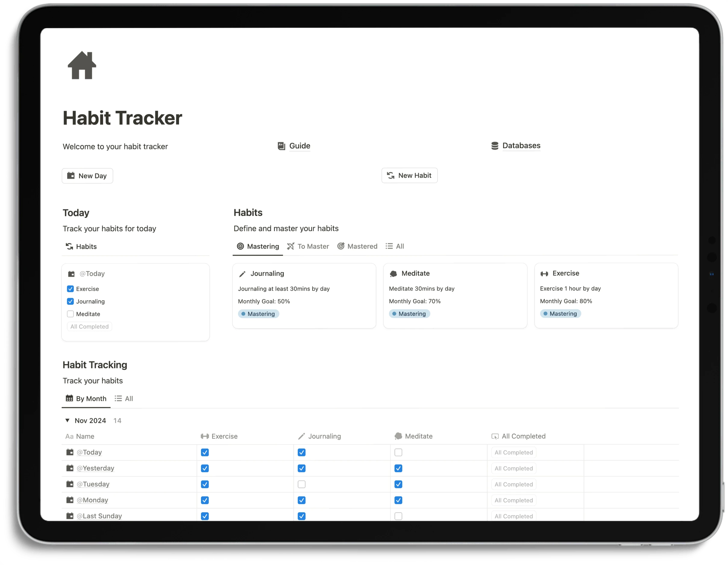 Notion Habit Tracker - Cover