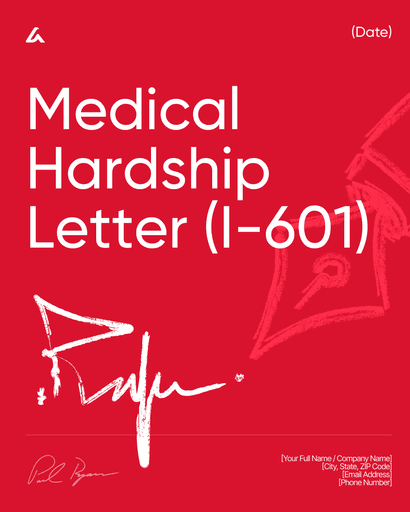 Medical Hardship Letter (I-601)