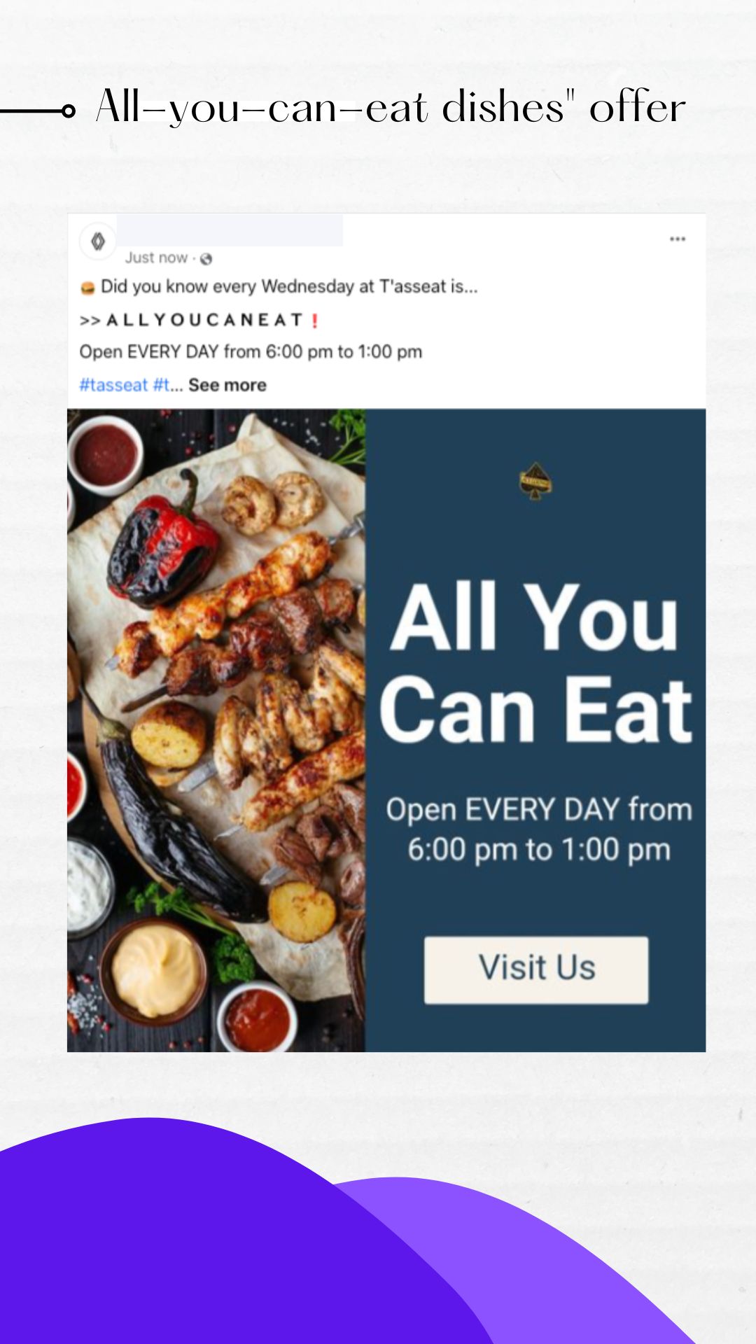 All you can eat dishes - restaurant marketing offer