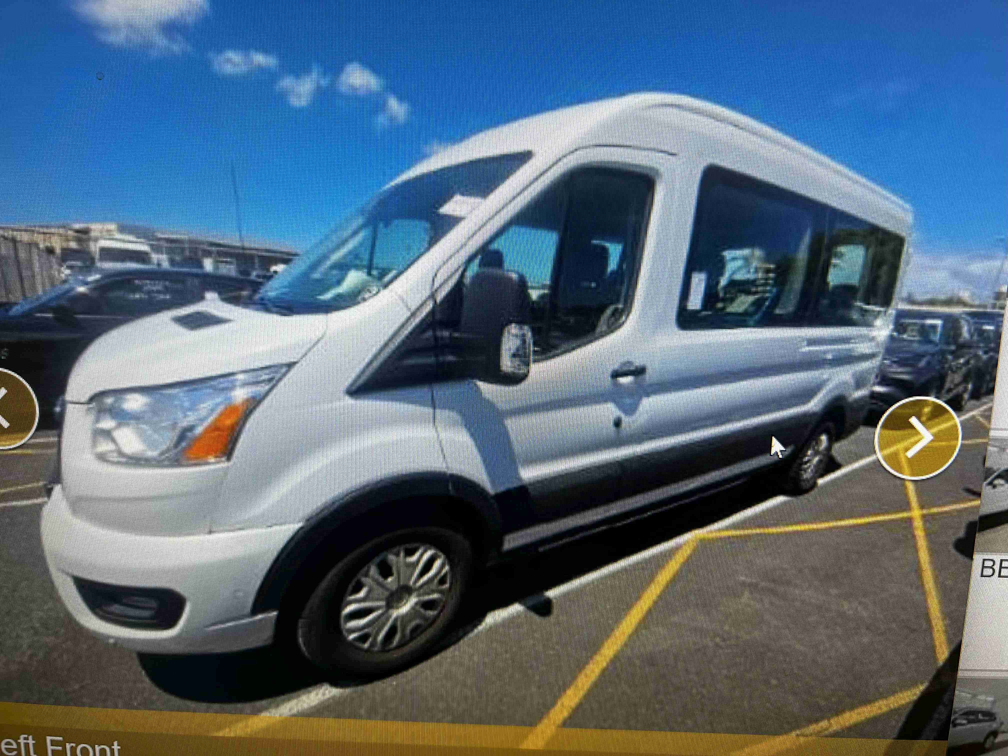 White Ford Transit XLT 15 Passenger Van Hawaii Big Island Sunset For Rent