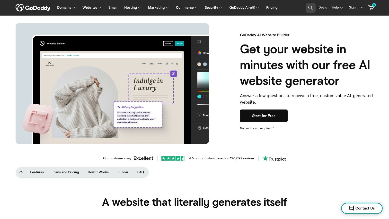 GoDaddy Websites + Marketing (AI Website Builder)