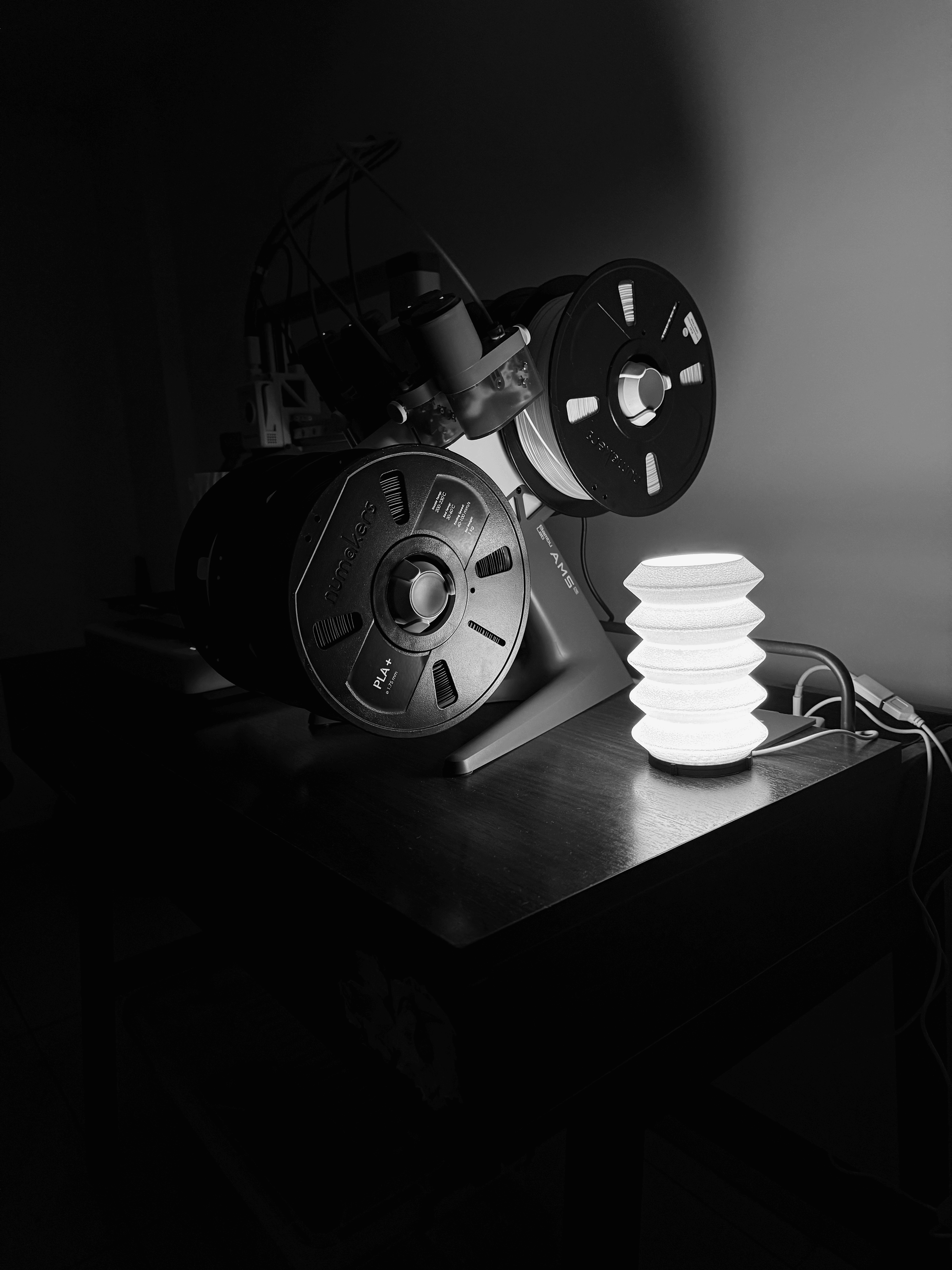 Making beats with his home setup