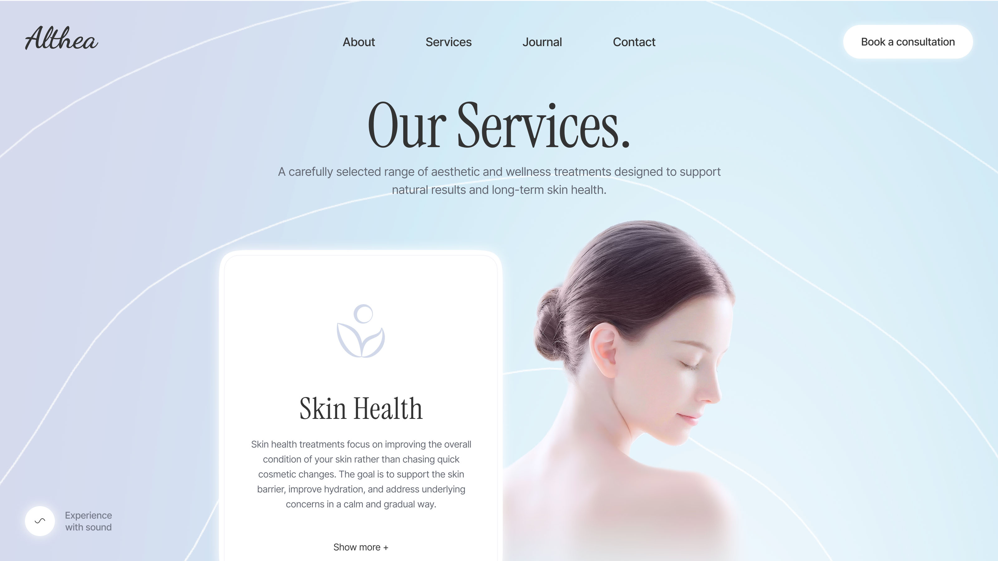 Althea wellness clinic Framer template
