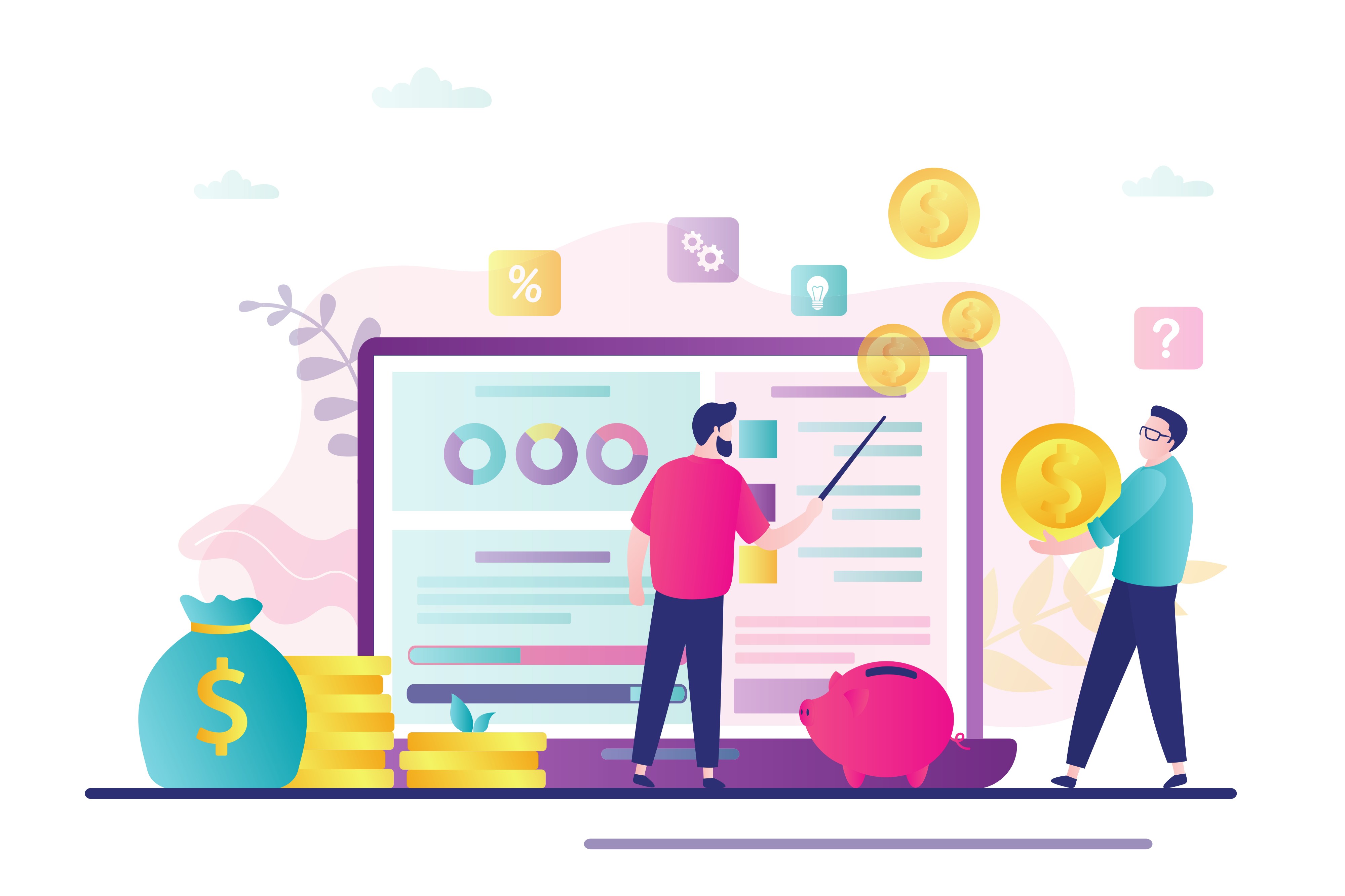 A woman using laptop