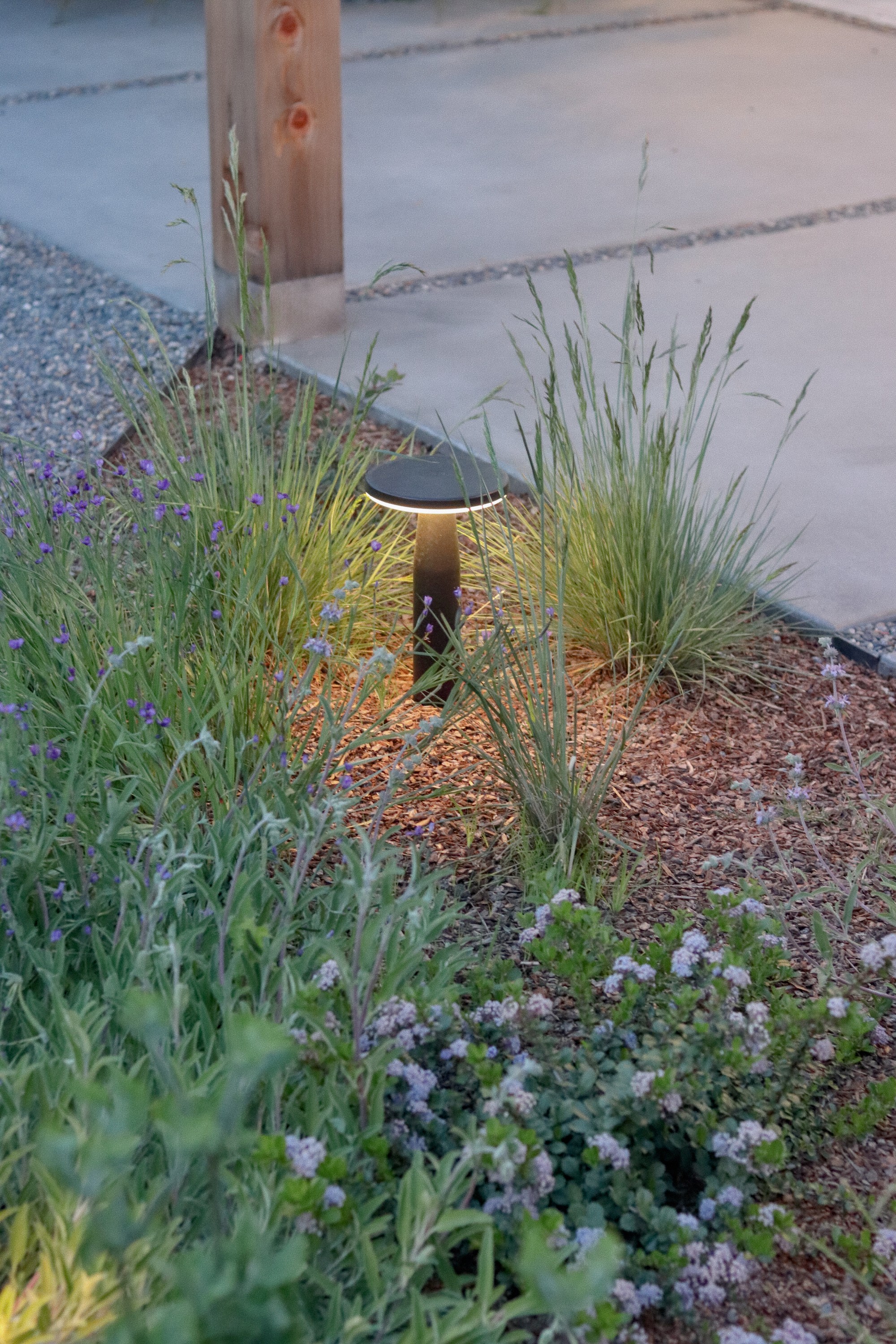 Top of hillside garden