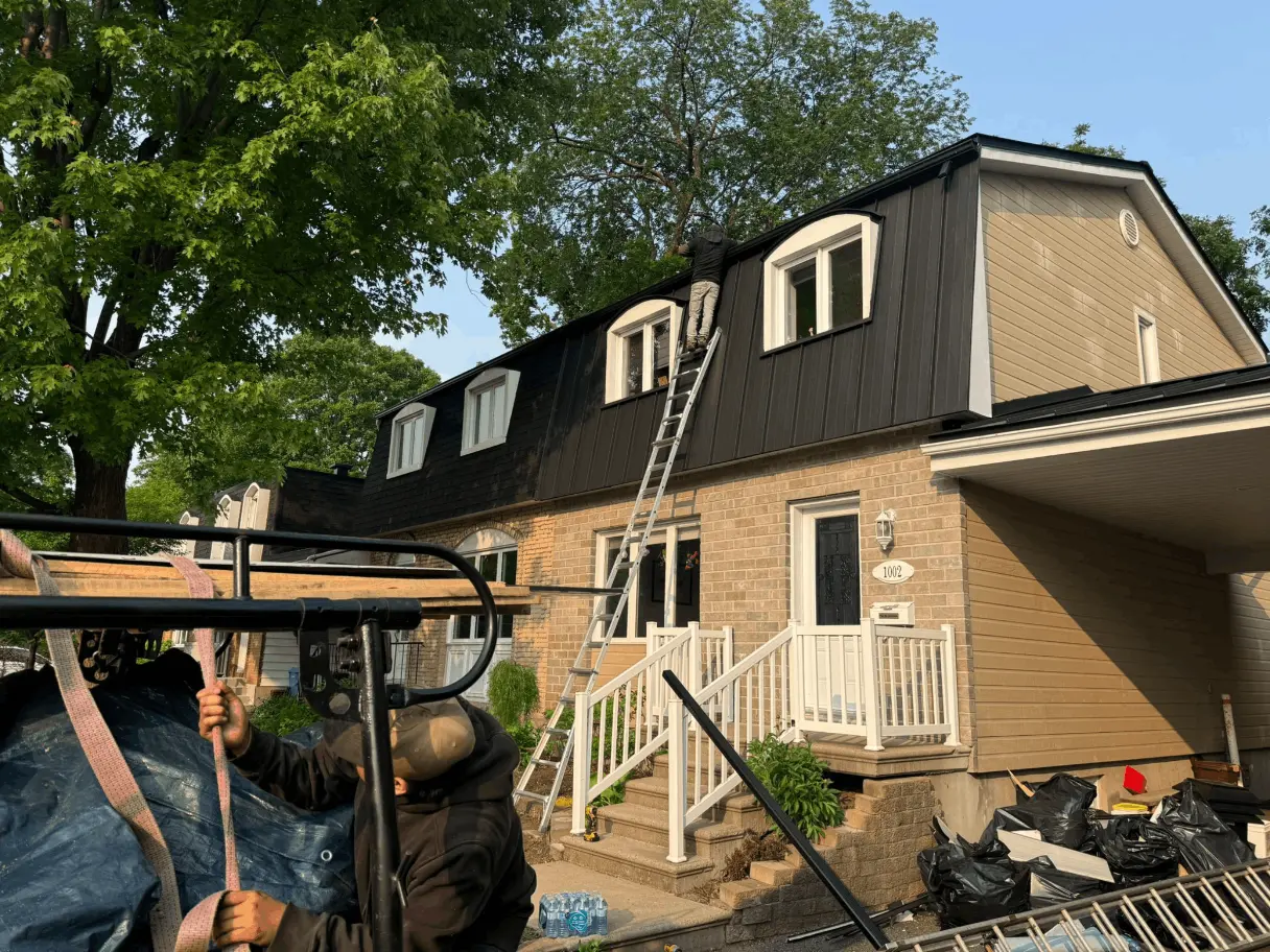 Toiture métallique résidentielle Blainville - projet en cours