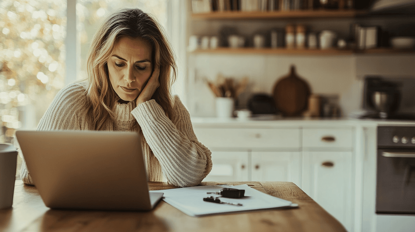 Woman considering vehicle trade-offs