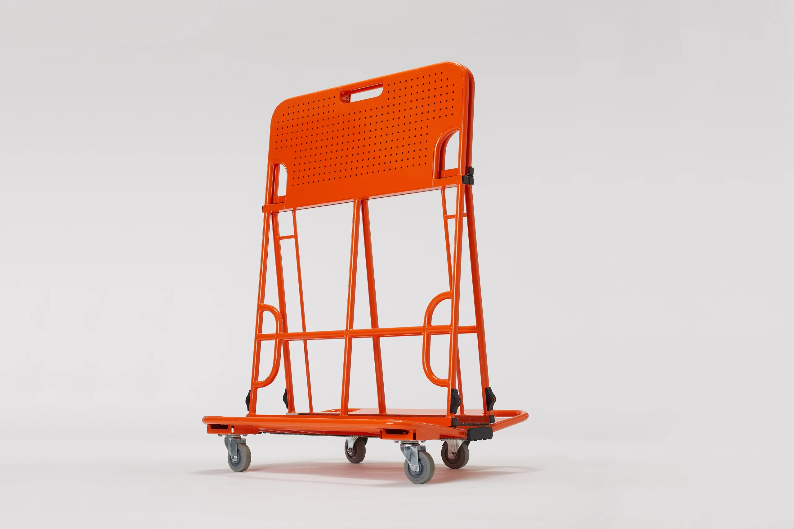 Orange High Art Butterfly Cart shown upright on caster wheels