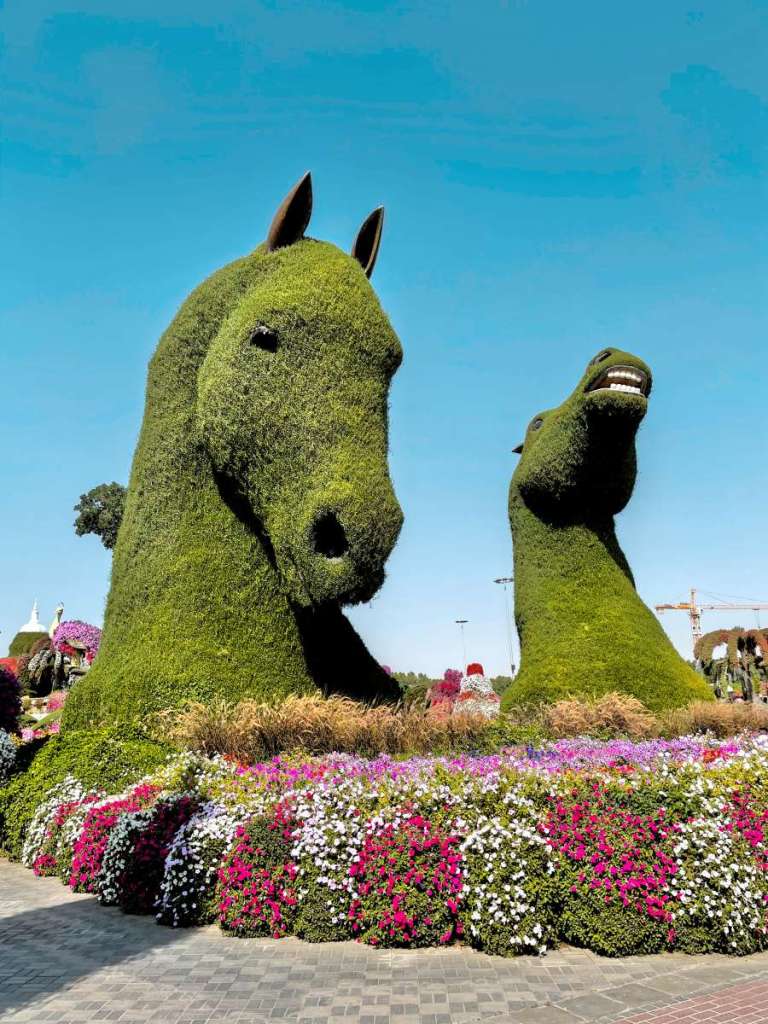 the kelpies, dubai miracle garden