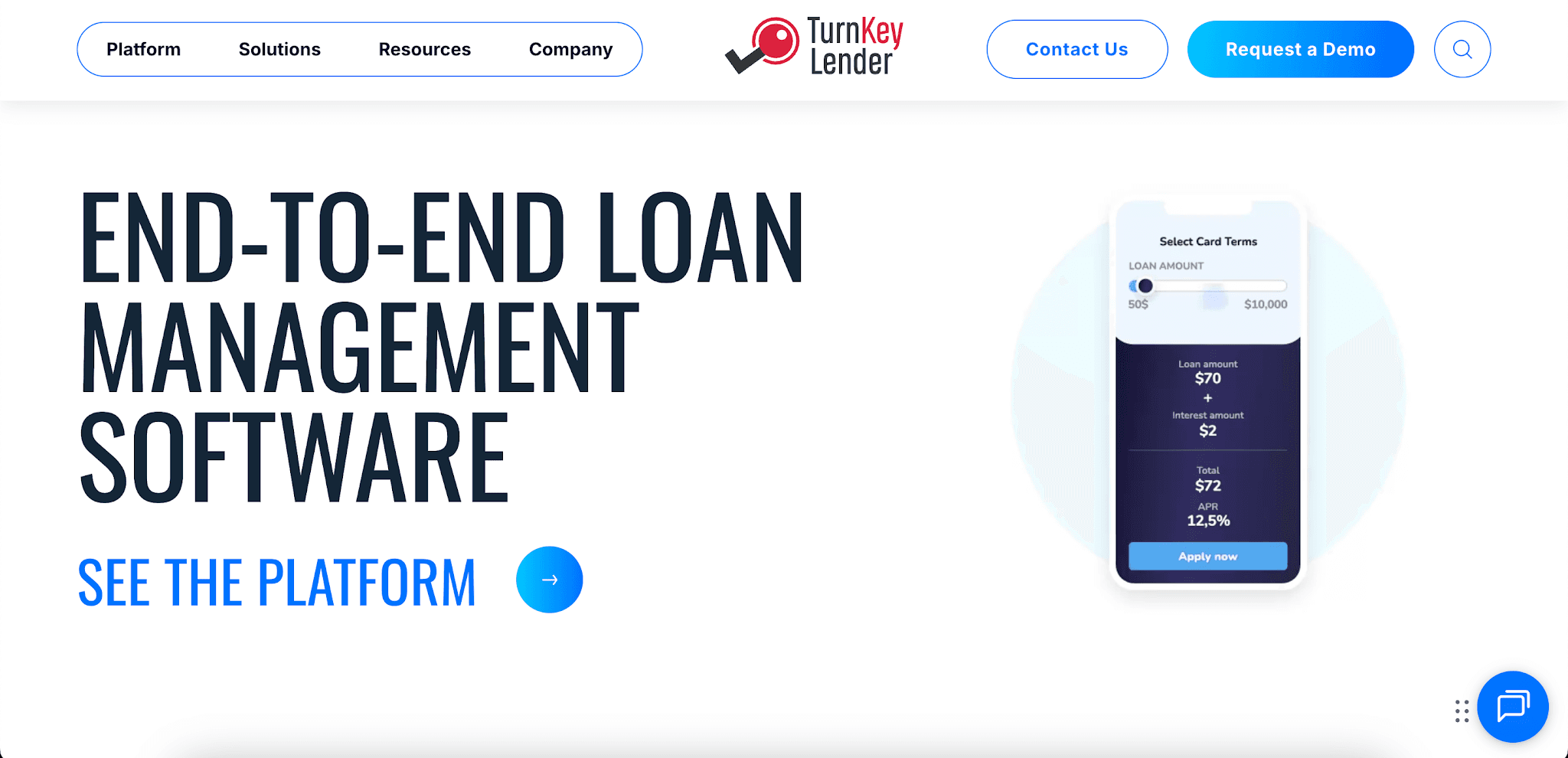 TurnKey Lender web homepage