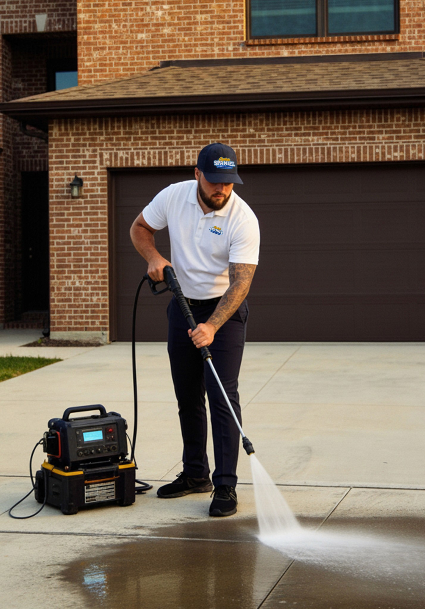 Professional power washing  driveway 