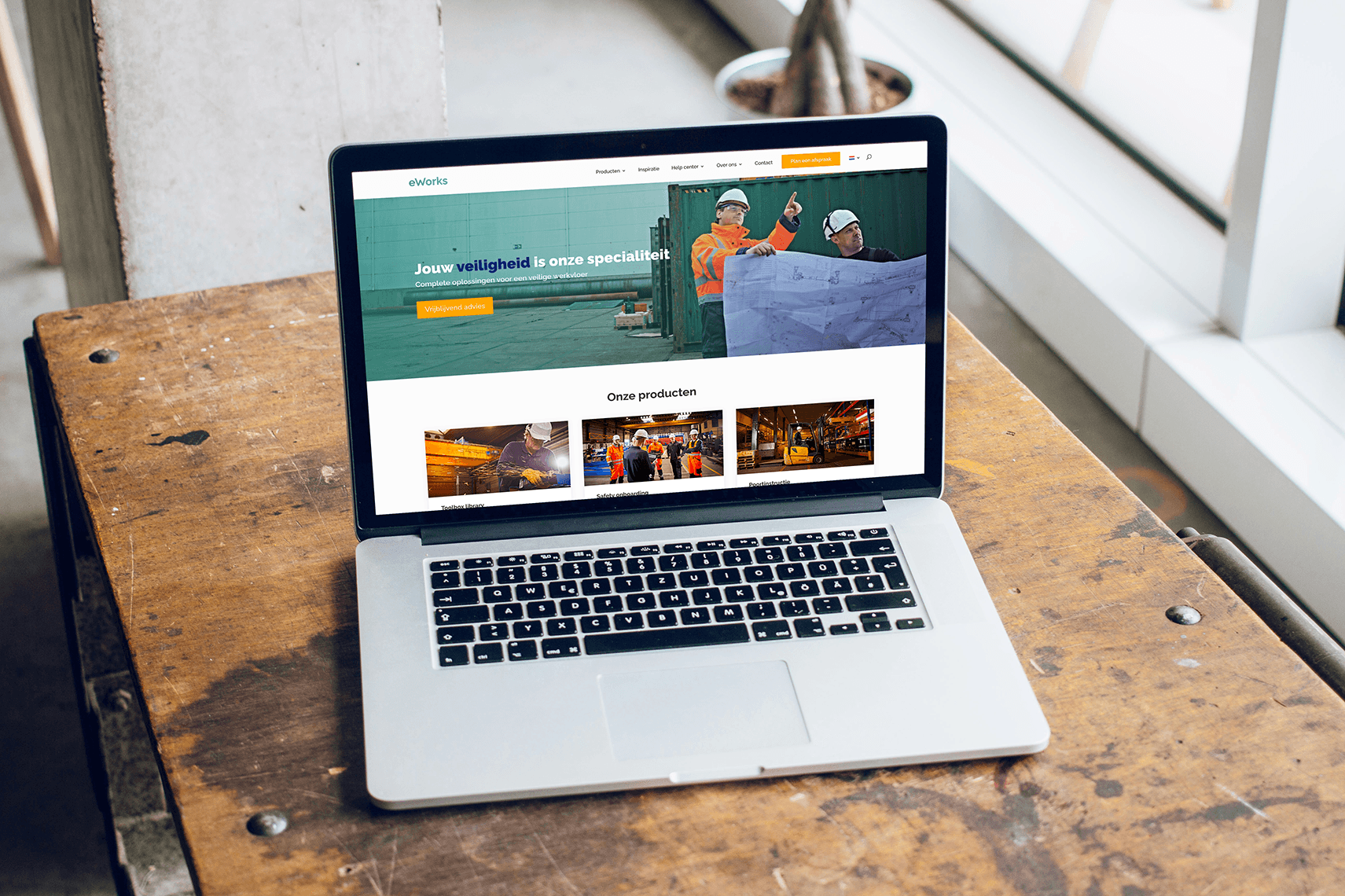 A mockup of an iPhone placed on a chair's back