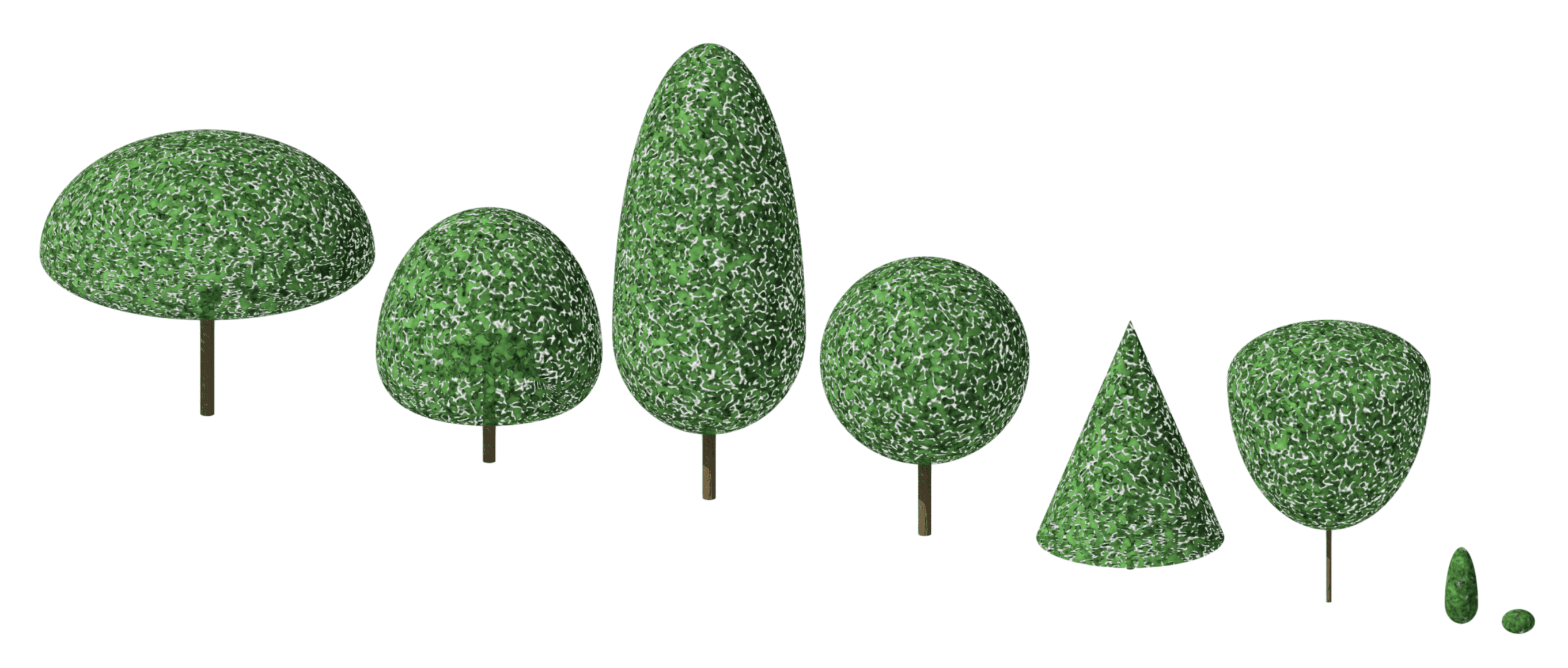 Revit Raytrace showing our custom foliage material.