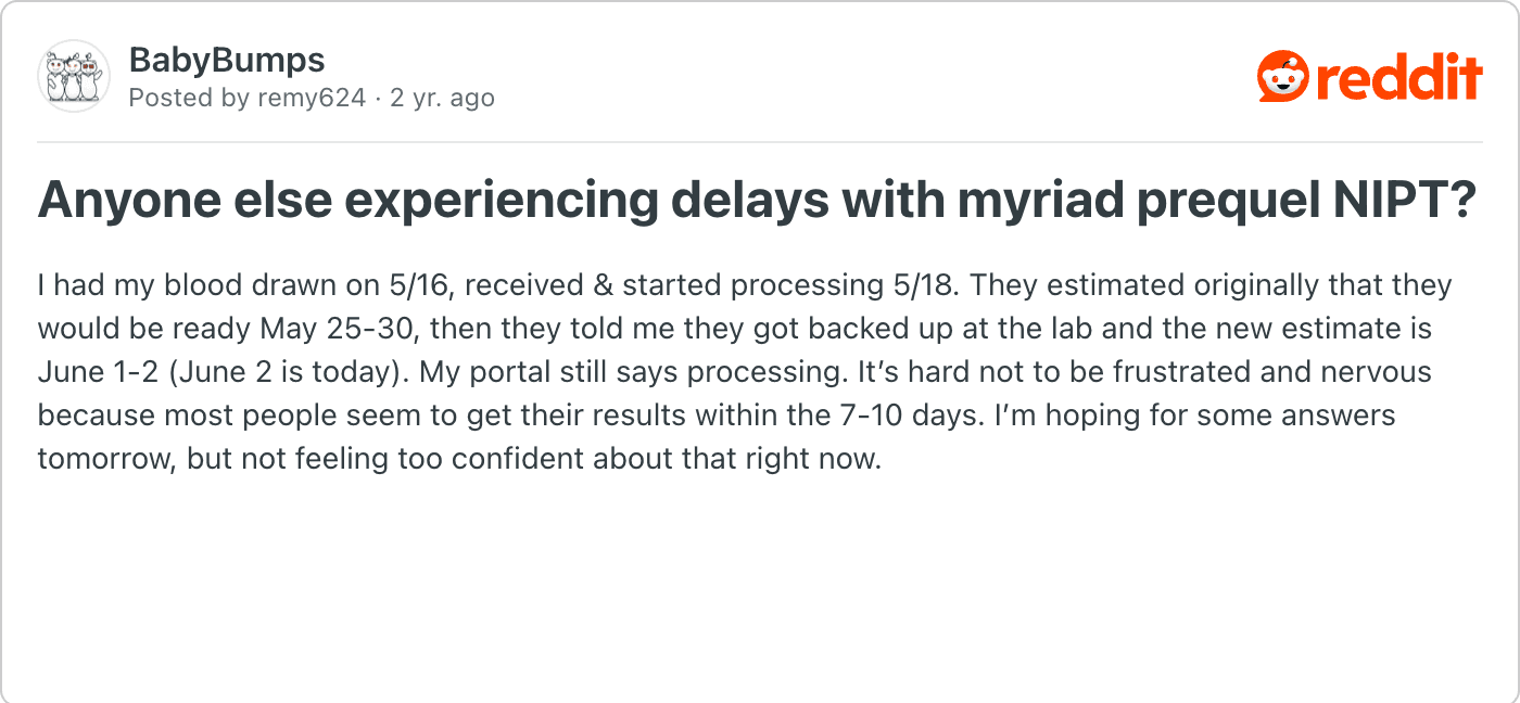 Post on Reddit