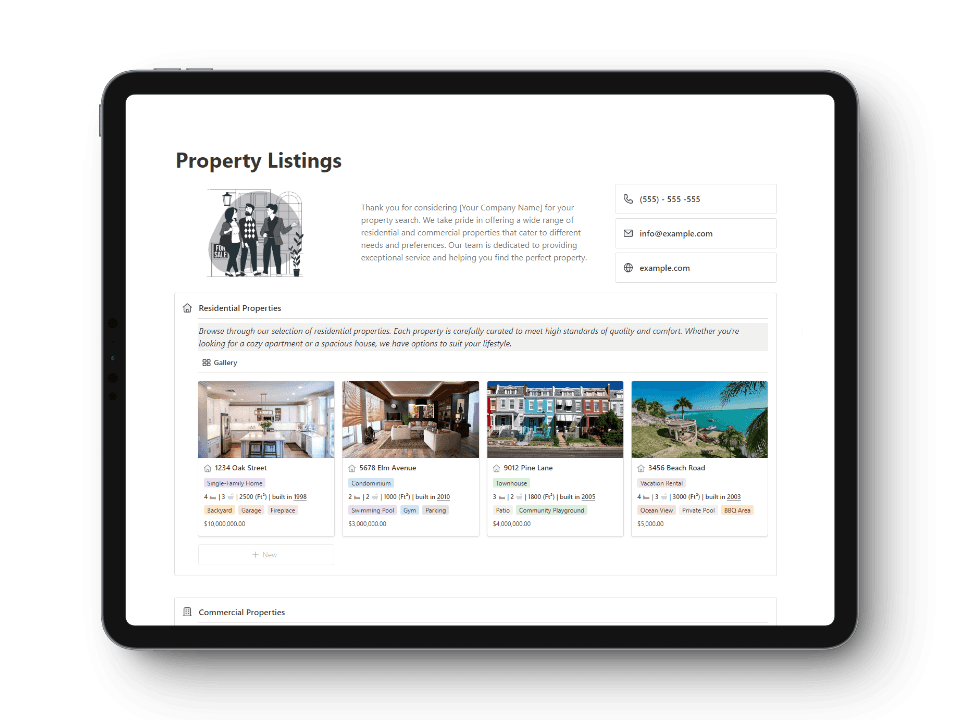 Property Listings Notion