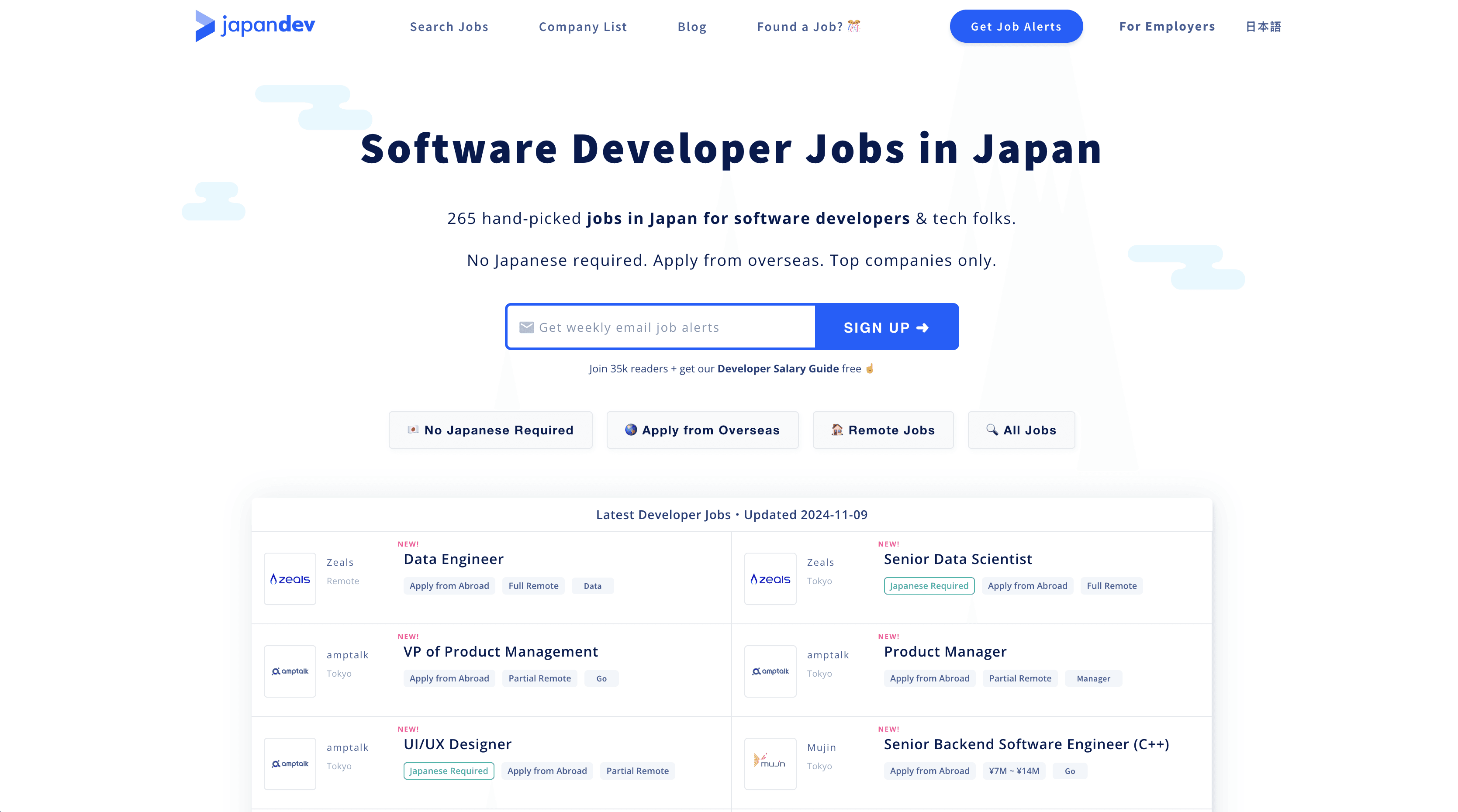 japan dev job board