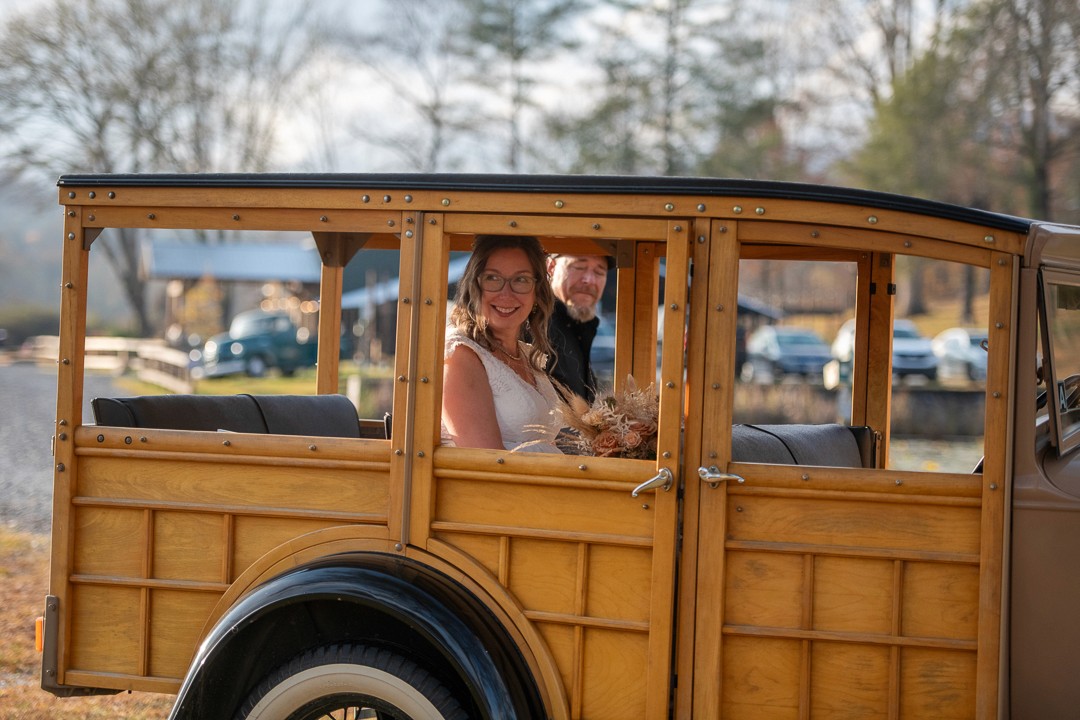 woman wearing a wedding dress turned away