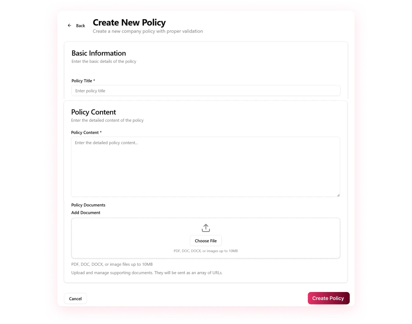 Go Employee Policy Management
