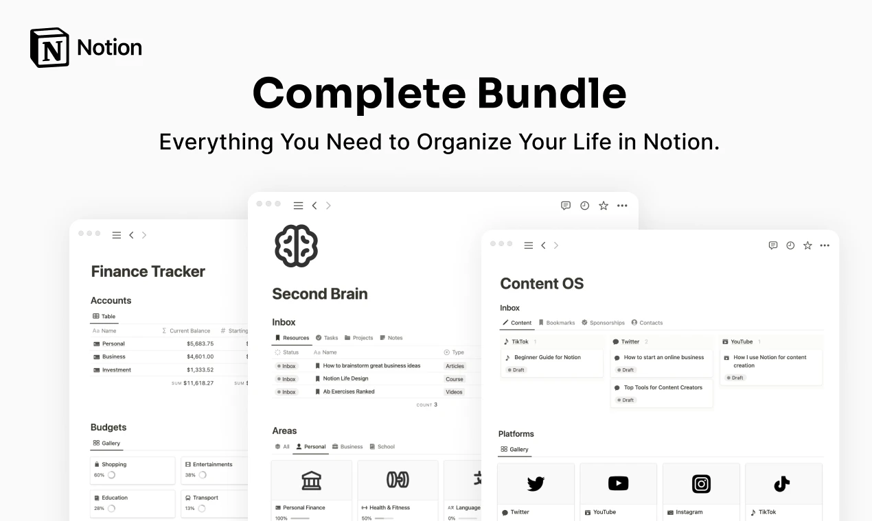 1000+ Best and Free Notion Templates