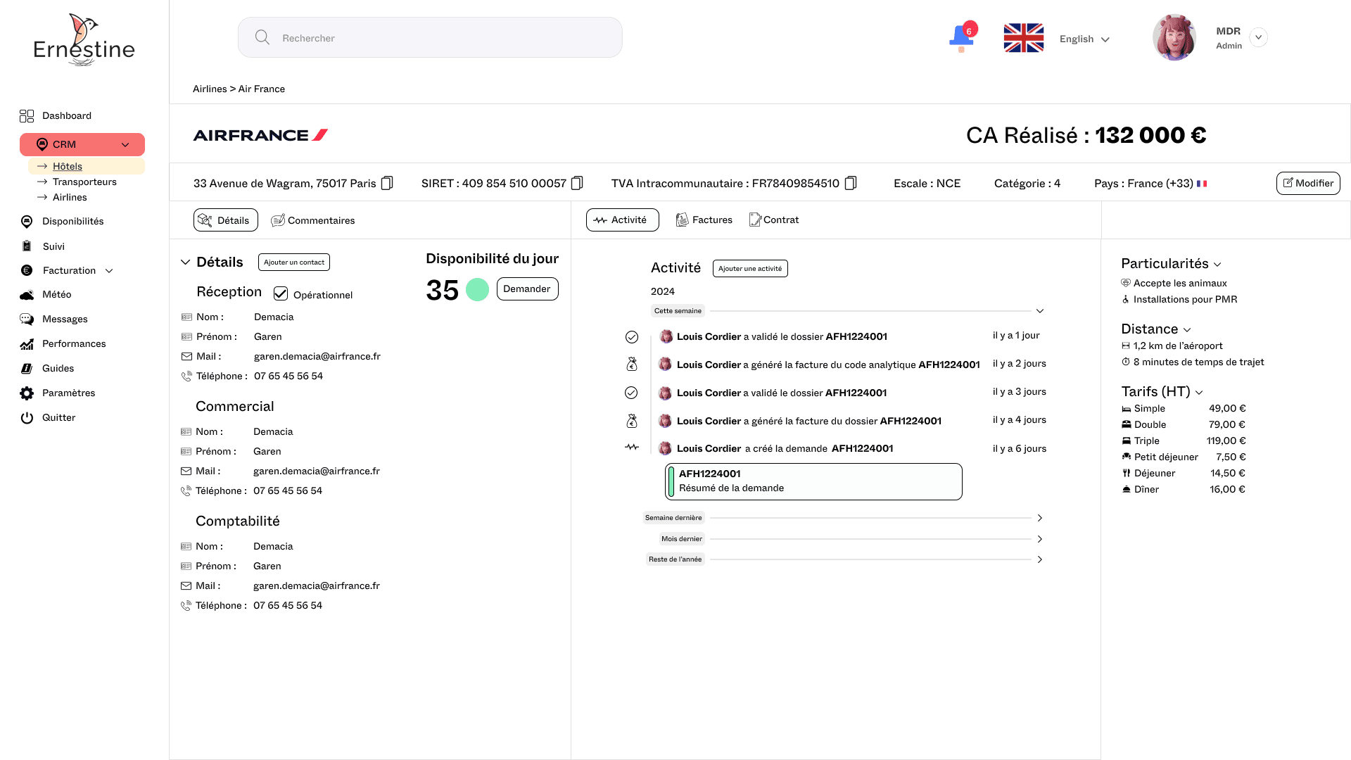 ernestine web app 24