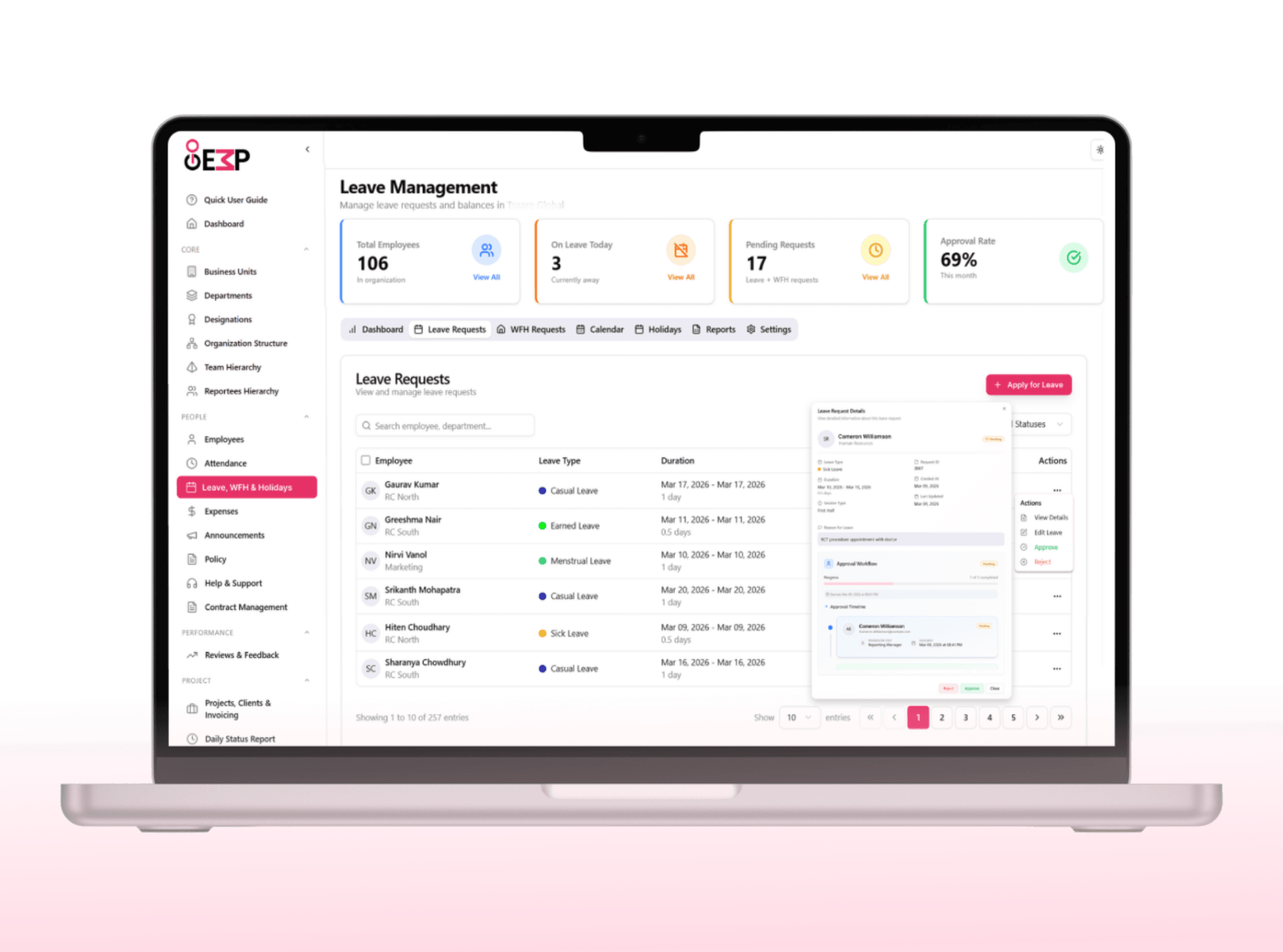 Leave & WFH Management