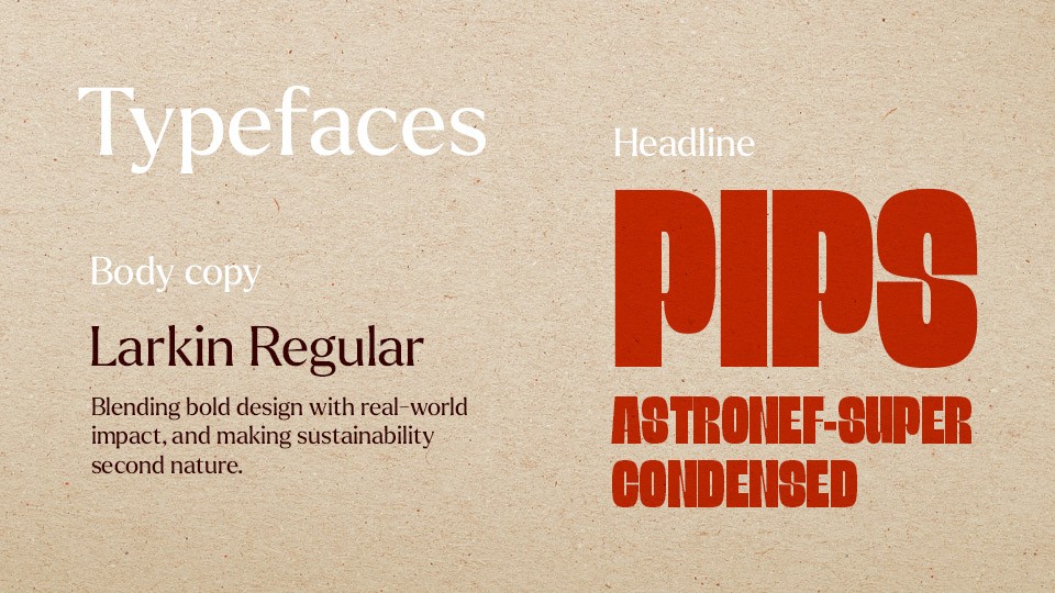 different typfaces used for branding